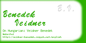 benedek veidner business card